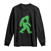 St Patricks Day Bigfoot Long Sleeve Shirt Sasquatch Lucky Shamrock