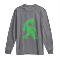 St Patricks Day Bigfoot Long Sleeve Shirt Sasquatch Lucky Shamrock