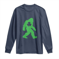 St Patricks Day Bigfoot Long Sleeve Shirt Sasquatch Lucky Shamrock
