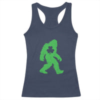 St Patricks Day Bigfoot Racerback Tank Top Sasquatch Lucky Shamrock