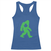 St Patricks Day Bigfoot Racerback Tank Top Sasquatch Lucky Shamrock