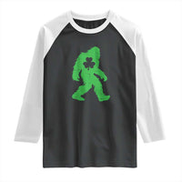 St Patricks Day Bigfoot Raglan Shirt Sasquatch Lucky Shamrock