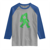 St Patricks Day Bigfoot Raglan Shirt Sasquatch Lucky Shamrock