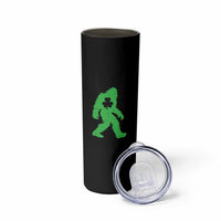St Patricks Day Bigfoot Skinny Tumbler Sasquatch Lucky Shamrock