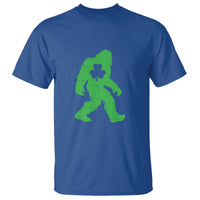 St Patricks Day Bigfoot T Shirt Sasquatch Lucky Shamrock