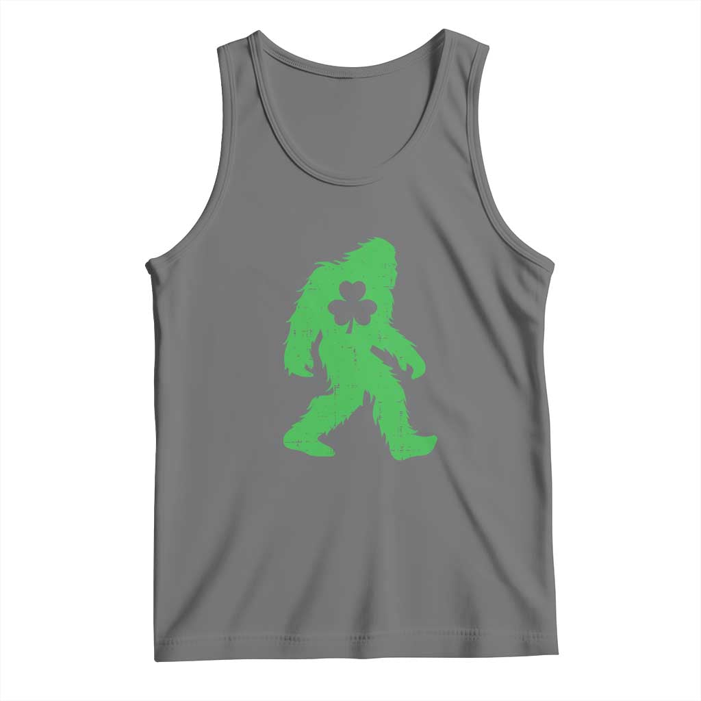 St Patricks Day Bigfoot Tank Top Sasquatch Lucky Shamrock