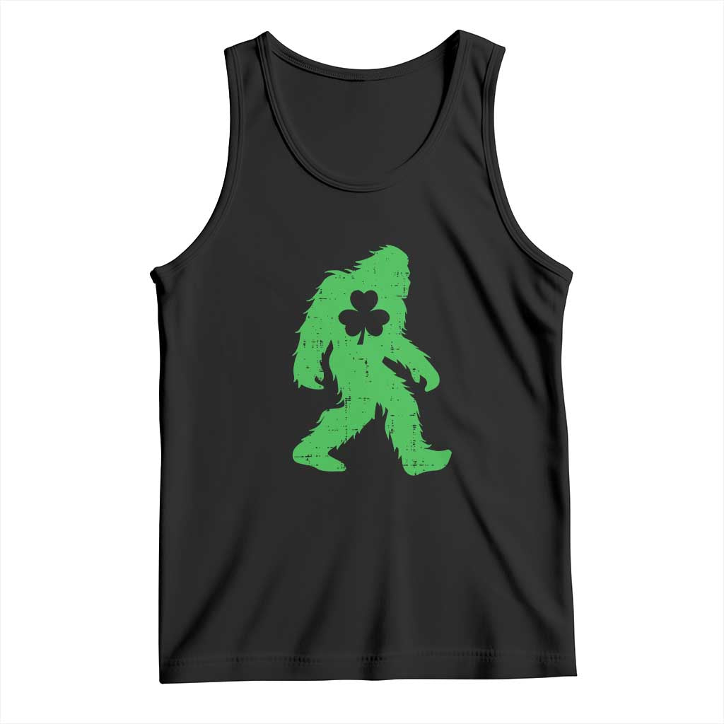 St Patricks Day Bigfoot Tank Top Sasquatch Lucky Shamrock