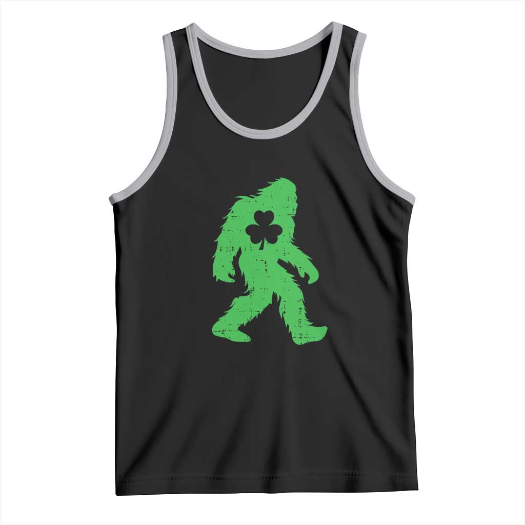 St Patricks Day Bigfoot Tank Top Sasquatch Lucky Shamrock