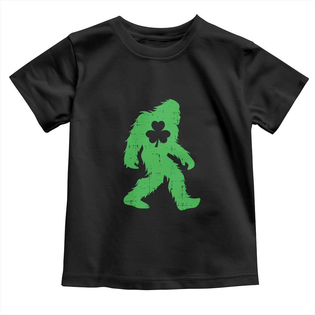 St Patricks Day Bigfoot Toddler T Shirt Sasquatch Lucky Shamrock