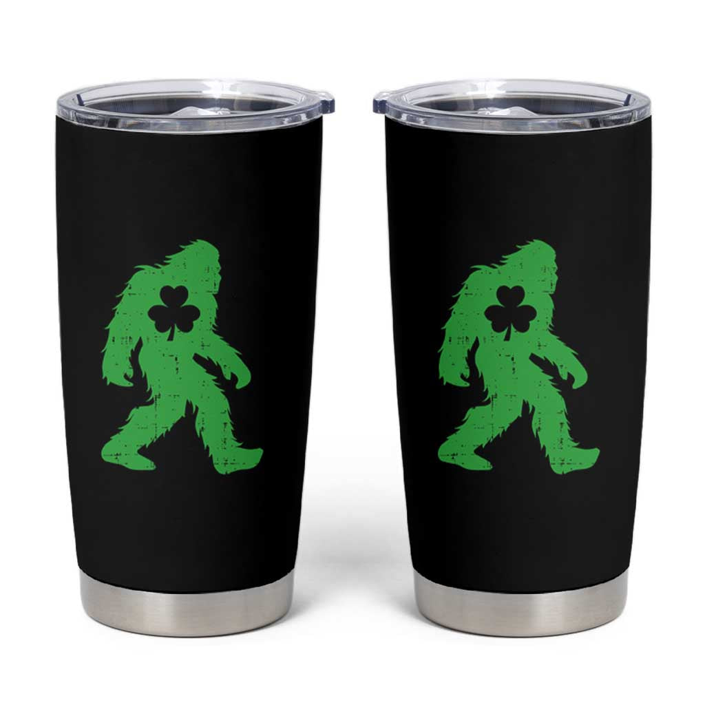 St Patricks Day Bigfoot Tumbler Cup Sasquatch Lucky Shamrock