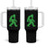 St Patricks Day Bigfoot Tumbler With Handle Sasquatch Lucky Shamrock