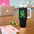 St Patricks Day Bigfoot Tumbler With Handle Sasquatch Lucky Shamrock