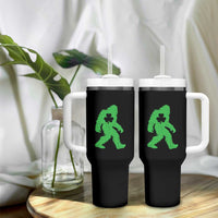 St Patricks Day Bigfoot Tumbler With Handle Sasquatch Lucky Shamrock