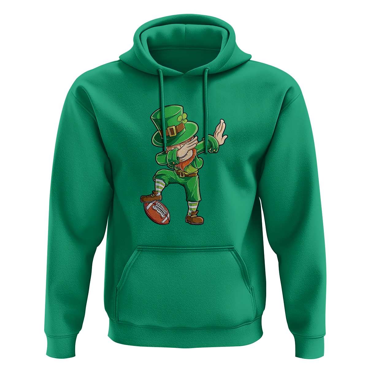Dabbing Leprechaun Football Hoodie St Patricks Day Sports Lover