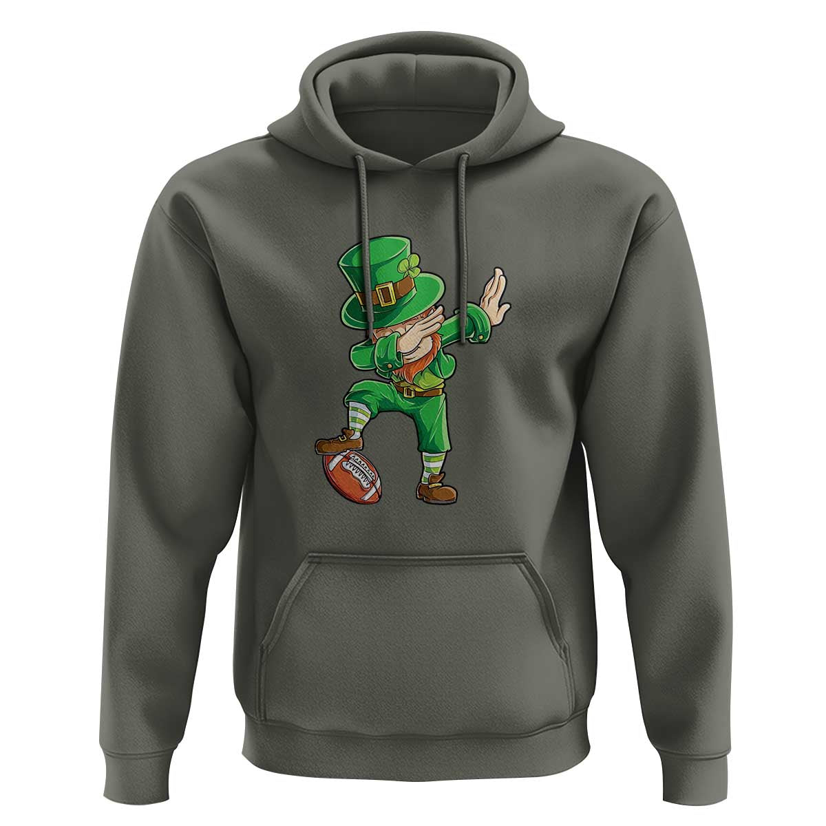 Dabbing Leprechaun Football Hoodie St Patricks Day Sports Lover