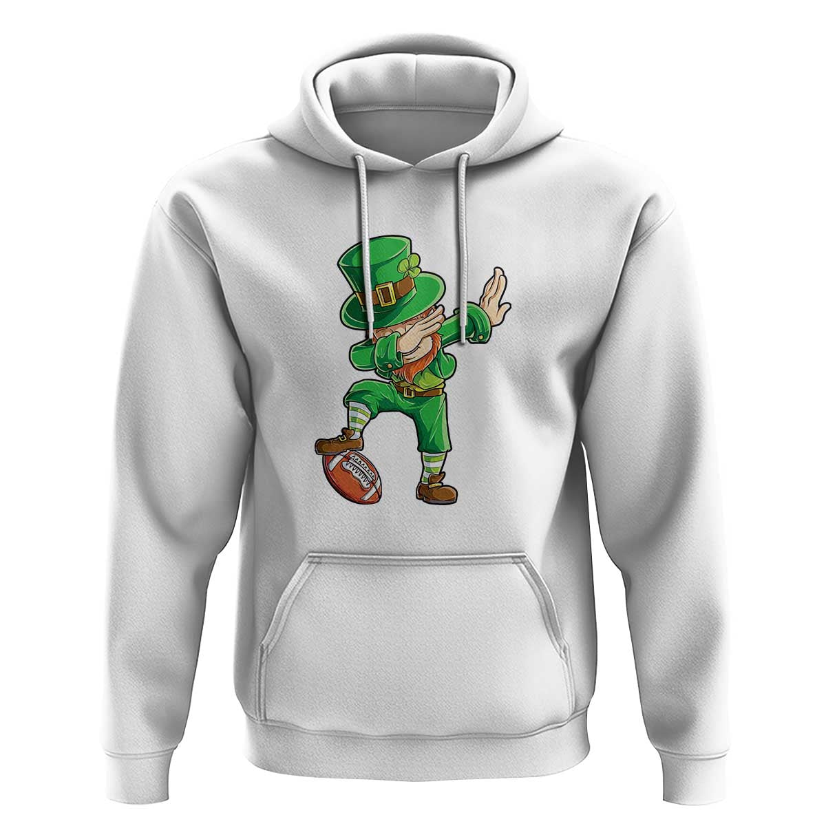Dabbing Leprechaun Football Hoodie St Patricks Day Sports Lover
