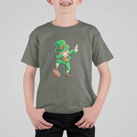 Dabbing Leprechaun Football T Shirt For Kid St Patricks Day Sports Lover