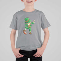 Dabbing Leprechaun Football T Shirt For Kid St Patricks Day Sports Lover