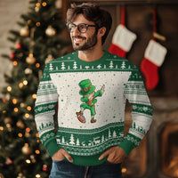 Dabbing Leprechaun Football Ugly Christmas Sweater St Patricks Day Sports Lover - Wonder Print Shop