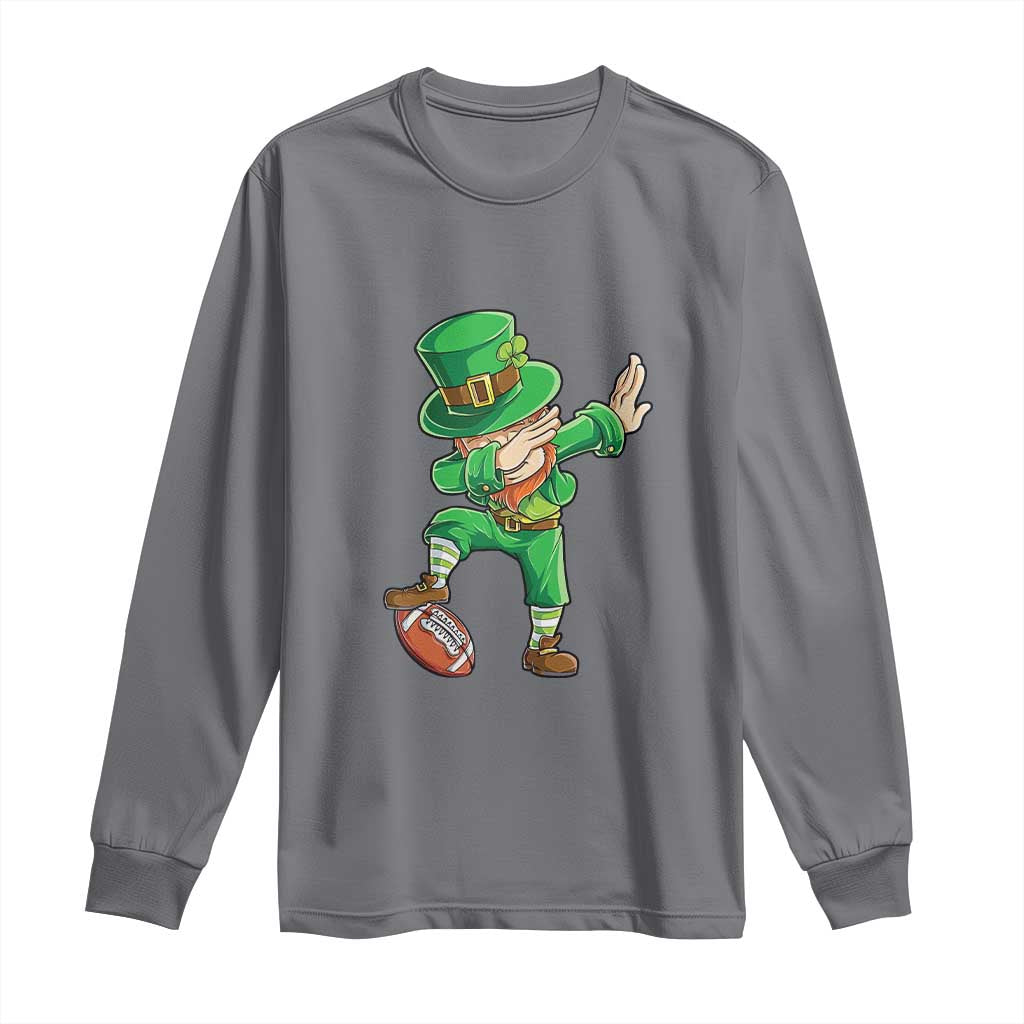 Dabbing Leprechaun Football Long Sleeve Shirt St Patricks Day Sports Lover
