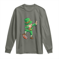 Dabbing Leprechaun Football Long Sleeve Shirt St Patricks Day Sports Lover