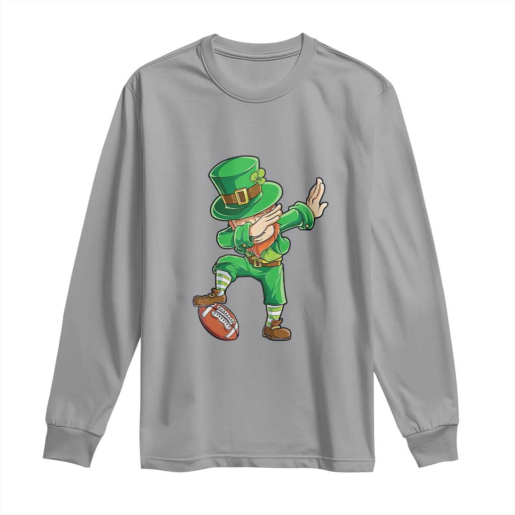 Dabbing Leprechaun Football Long Sleeve Shirt St Patricks Day Sports Lover