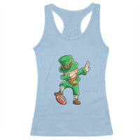 Dabbing Leprechaun Football Racerback Tank Top St Patricks Day Sports Lover
