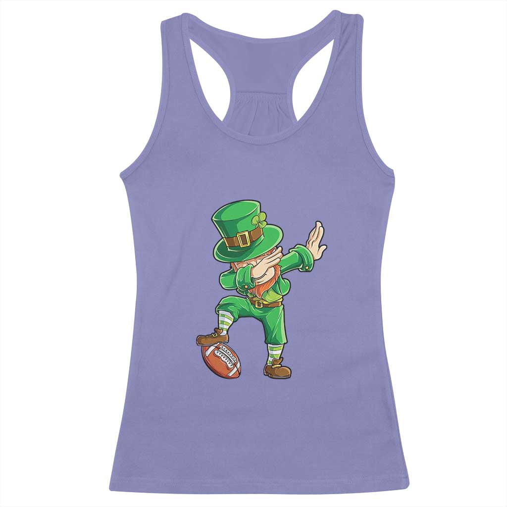 Dabbing Leprechaun Football Racerback Tank Top St Patricks Day Sports Lover