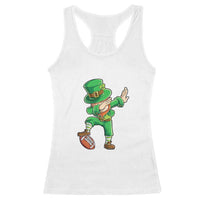 Dabbing Leprechaun Football Racerback Tank Top St Patricks Day Sports Lover