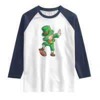 Dabbing Leprechaun Football Raglan Shirt St Patricks Day Sports Lover