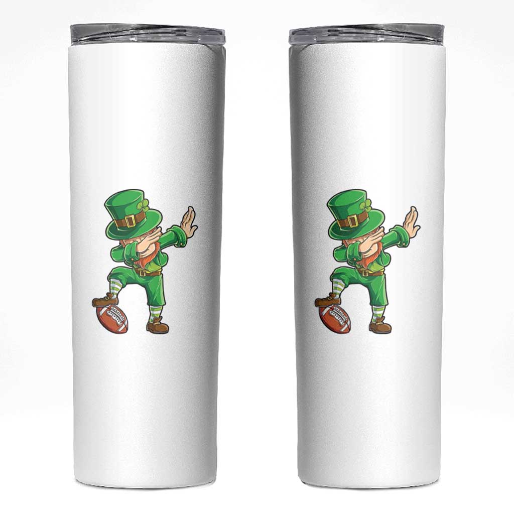 Dabbing Leprechaun Football Skinny Tumbler St Patricks Day Sports Lover