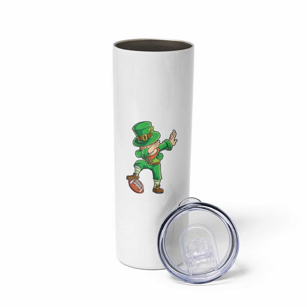 Dabbing Leprechaun Football Skinny Tumbler St Patricks Day Sports Lover