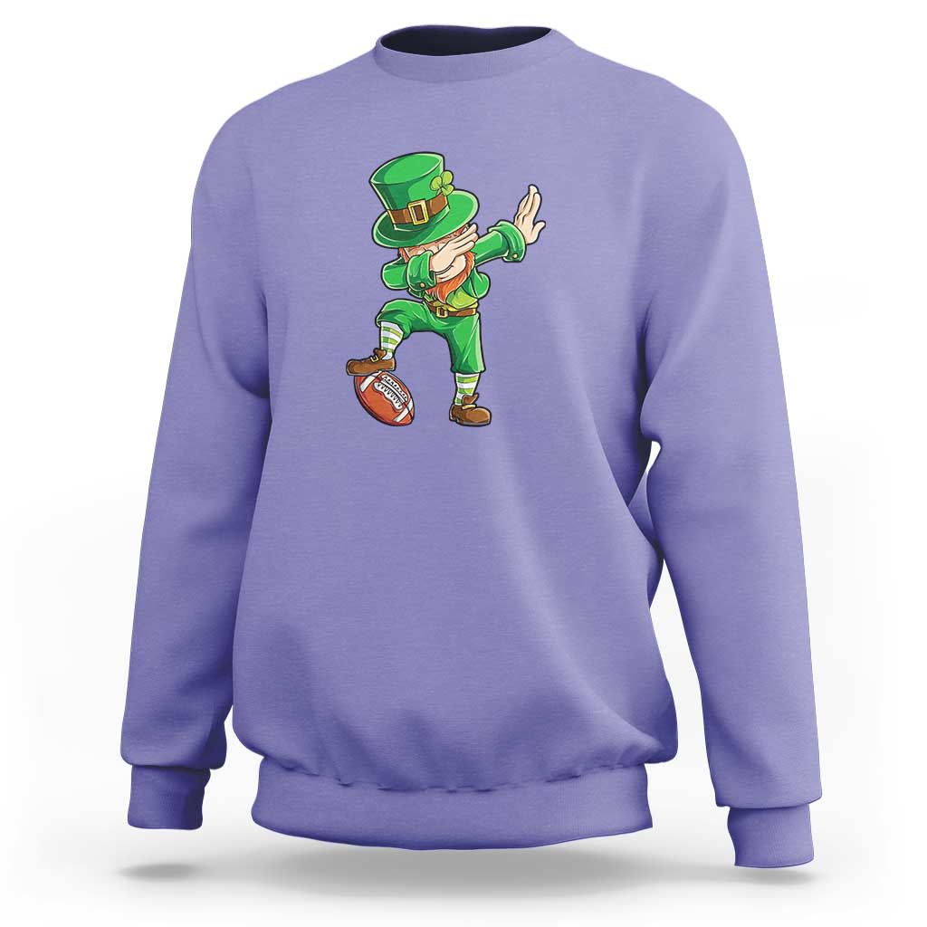 Dabbing Leprechaun Football Sweatshirt St Patricks Day Sports Lover