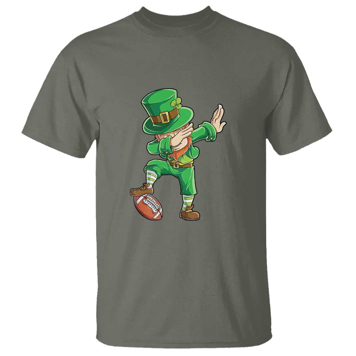 Dabbing Leprechaun Football T Shirt St Patricks Day Sports Lover