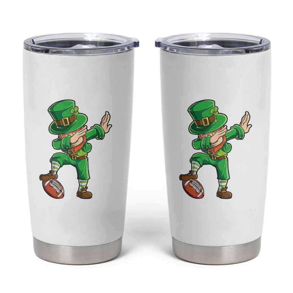 Dabbing Leprechaun Football Tumbler Cup St Patricks Day Sports Lover