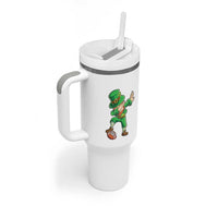 Dabbing Leprechaun Football Tumbler With Handle St Patricks Day Sports Lover