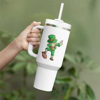 Dabbing Leprechaun Football Tumbler With Handle St Patricks Day Sports Lover