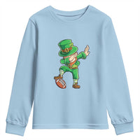 Dabbing Leprechaun Football Youth Sweatshirt St Patricks Day Sports Lover