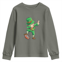 Dabbing Leprechaun Football Youth Sweatshirt St Patricks Day Sports Lover