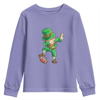 Dabbing Leprechaun Football Youth Sweatshirt St Patricks Day Sports Lover