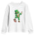 Dabbing Leprechaun Football Youth Sweatshirt St Patricks Day Sports Lover
