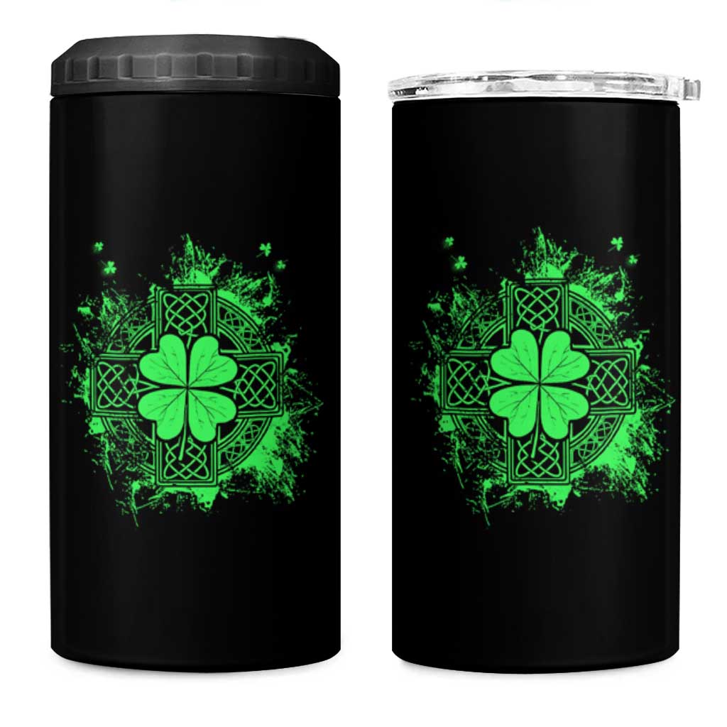 Celtic Knot Irish Shamrock 4 in 1 Can Cooler Tumbler St Patricks Day