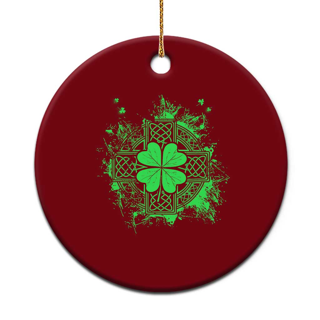Celtic Knot Irish Shamrock Ceramic Ornament St Patricks Day - Wonder Print Shop