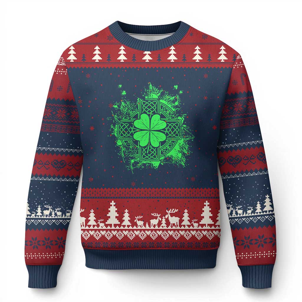 Celtic Knot Irish Shamrock Ugly Christmas Sweater St Patricks Day - Wonder Print Shop