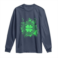 Celtic Knot Irish Shamrock Long Sleeve Shirt St Patricks Day