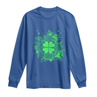 Celtic Knot Irish Shamrock Long Sleeve Shirt St Patricks Day