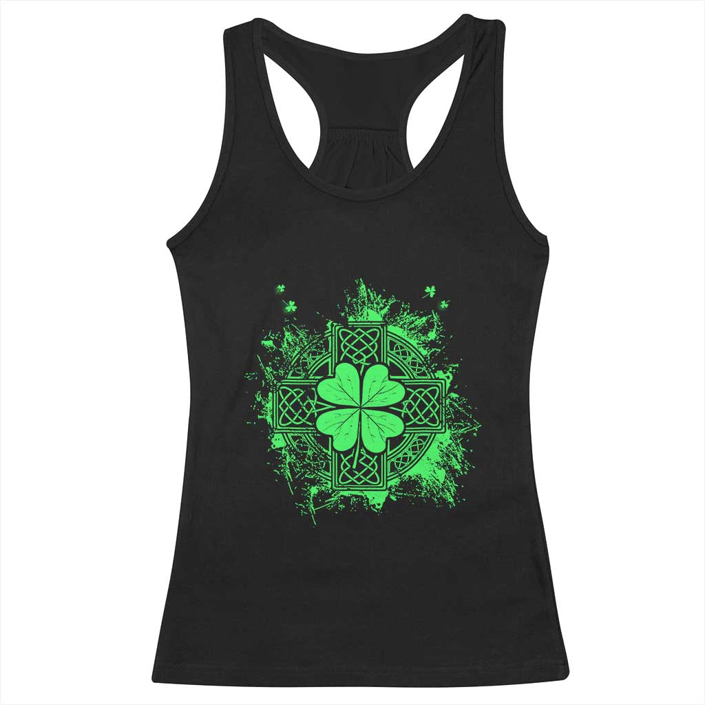 Celtic Knot Irish Shamrock Racerback Tank Top St Patricks Day