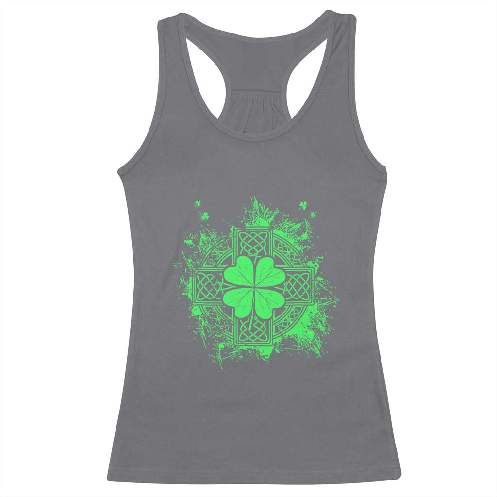 Celtic Knot Irish Shamrock Racerback Tank Top St Patricks Day