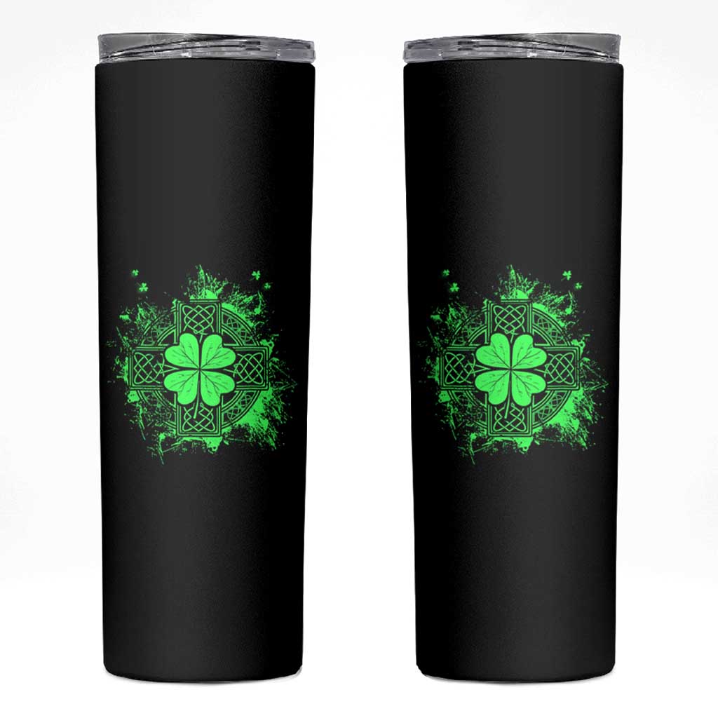 Celtic Knot Irish Shamrock Skinny Tumbler St Patricks Day