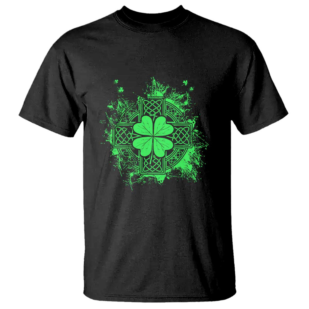 Celtic Knot Irish Shamrock T Shirt St Patricks Day